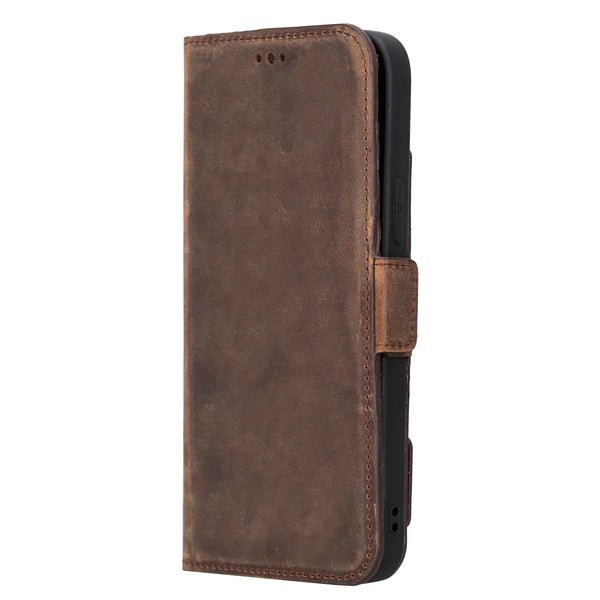 Bayelon iPhone 14 Leather Flip Cover Wallet Case with Kickstand