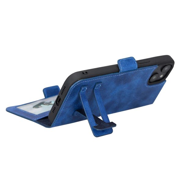 Bayelon iPhone 14 Leather Flip Cover Wallet Case with Kickstand