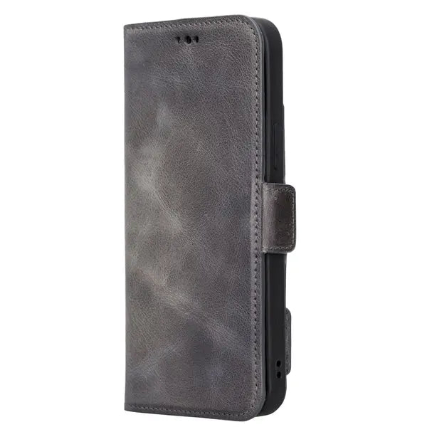 Bayelon iPhone 14 Leather Flip Cover Wallet Case with Kickstand