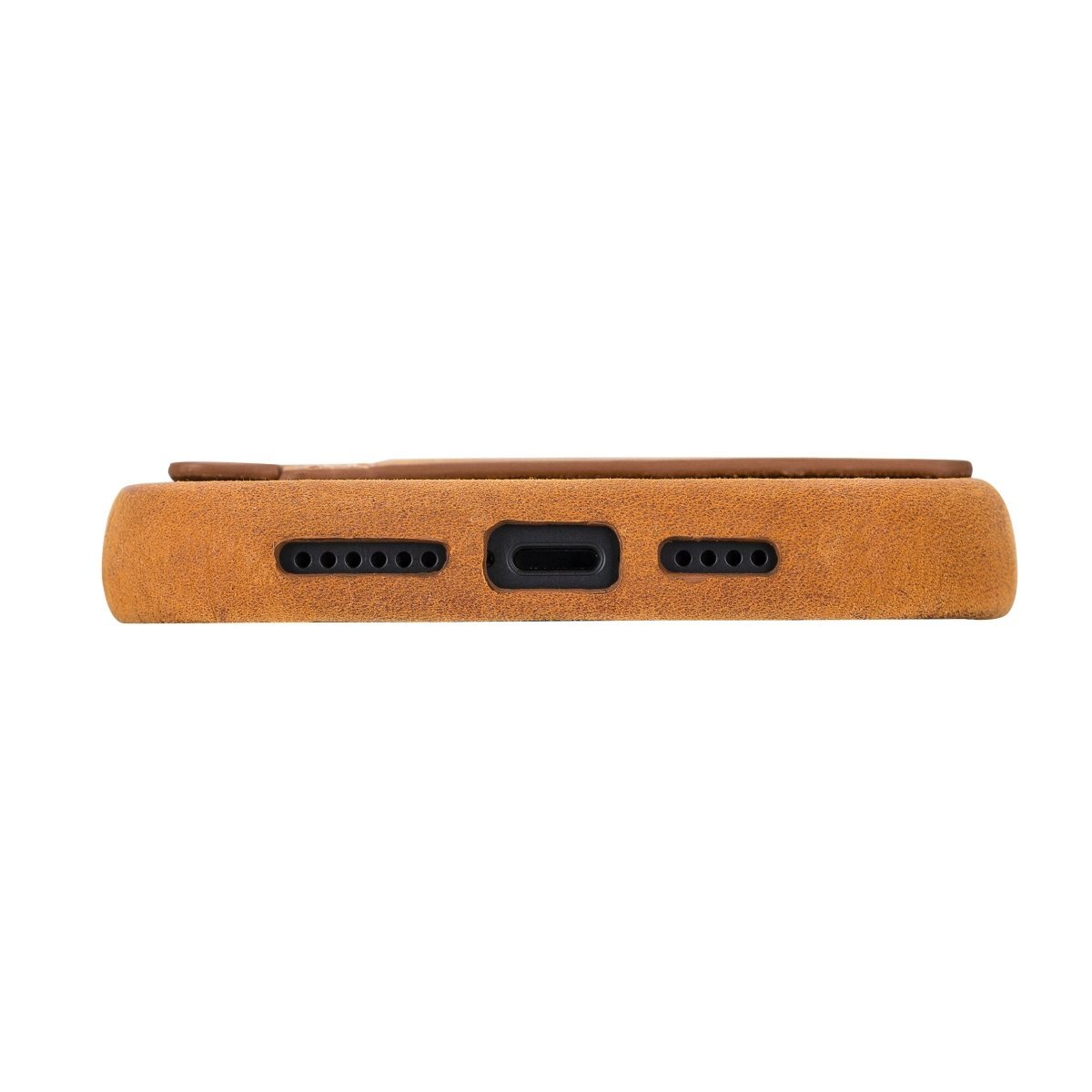 Bayelon iPhone 14 Plus Full Grain Leather Full Cover Case