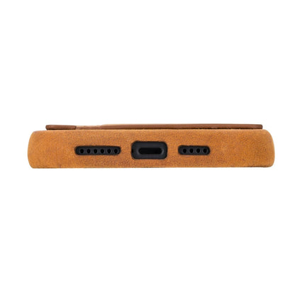 Bayelon iPhone 14 Plus Full Grain Leather Full Cover Case
