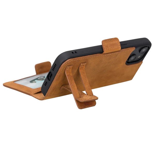Bayelon iPhone 14 Plus Leather Wallet Case with Kickstand