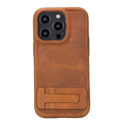 Bayelon iPhone 14 Pro Leather Full Cover Case