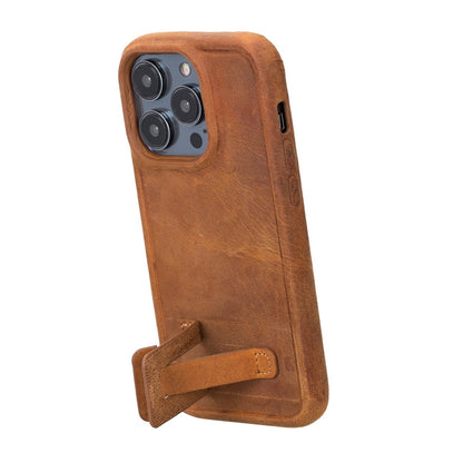 Bayelon iPhone 14 Pro Leather Full Cover Case