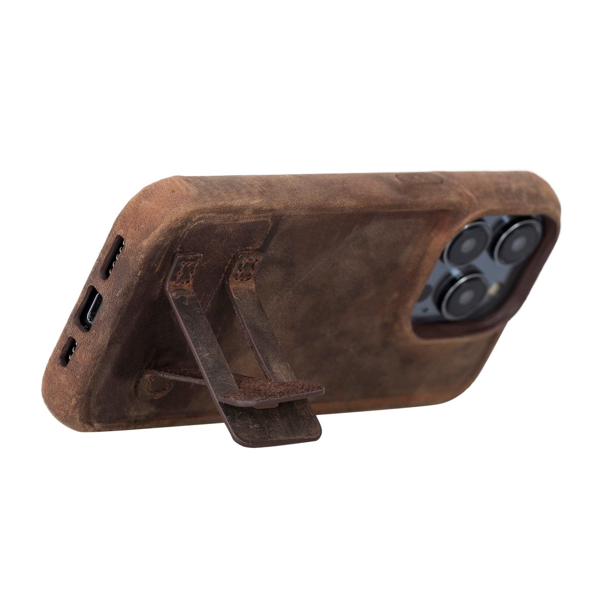 Bayelon iPhone 14 Pro Leather Full Cover Case