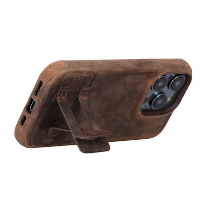 Bayelon iPhone 14 Pro Leather Full Cover Case