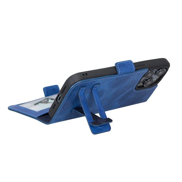 Bayelon iPhone 14 Pro Max Leather Flip Cover Wallet Case with Kickstand