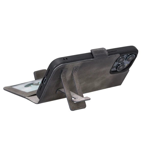 Bayelon iPhone 14 Pro Max Leather Flip Cover Wallet Case with Kickstand