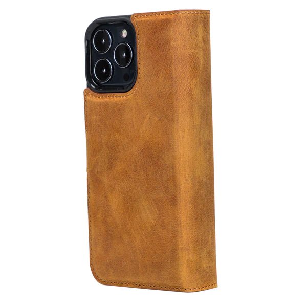 Bayelon iPhone 14 Pro Max Trifold Leather Wallet Case