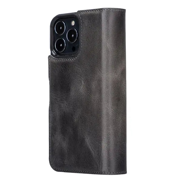 Bayelon iPhone 14 Pro Max Trifold Leather Wallet Case