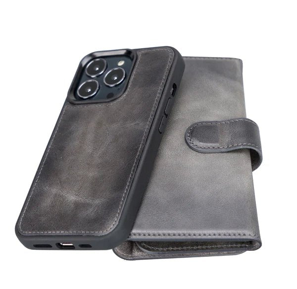 Bayelon iPhone 14 Pro Max Trifold Leather Wallet Case