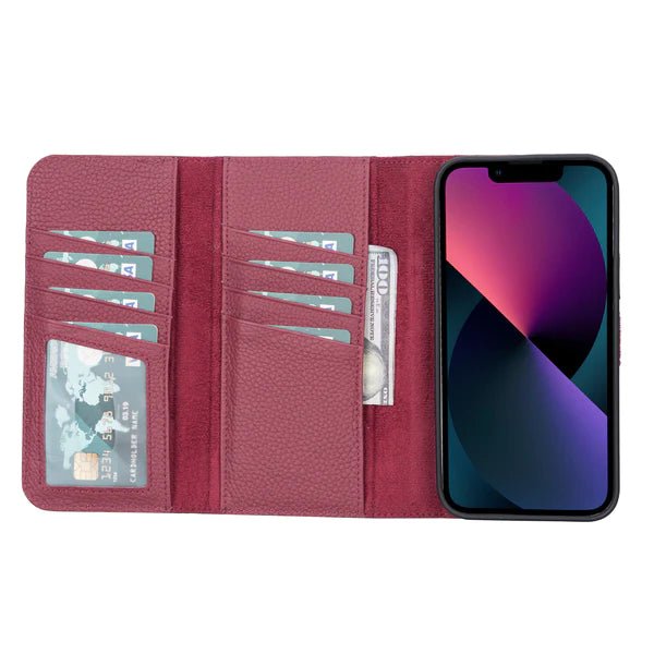 Bayelon iPhone 14 Pro Max Trifold Leather Wallet Case