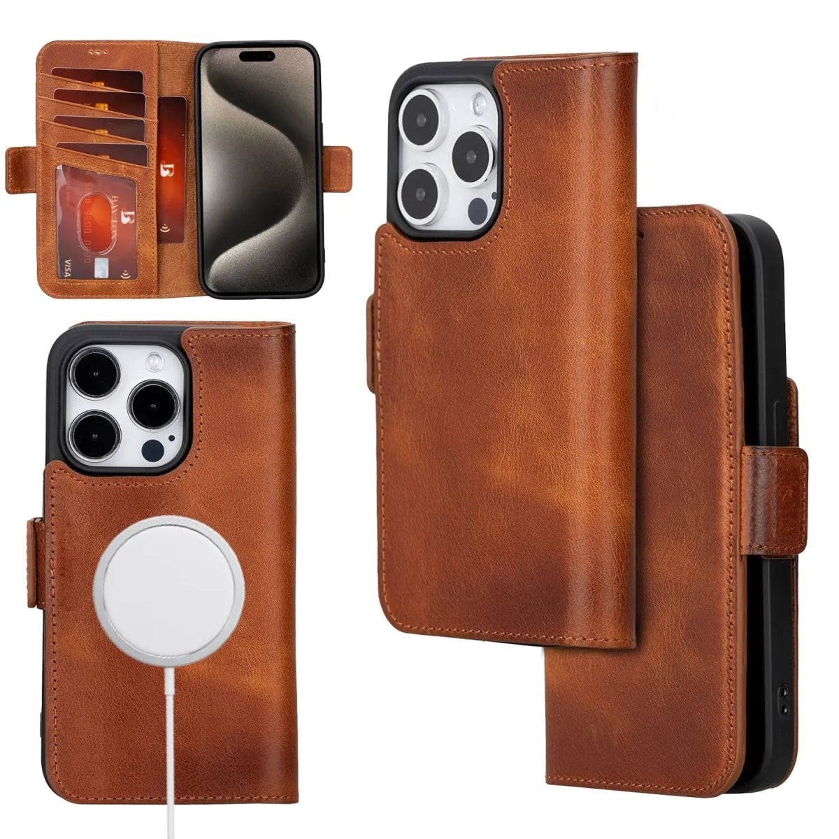 Bayelon iPhone 15 Pro Flip Cover Wallet Case