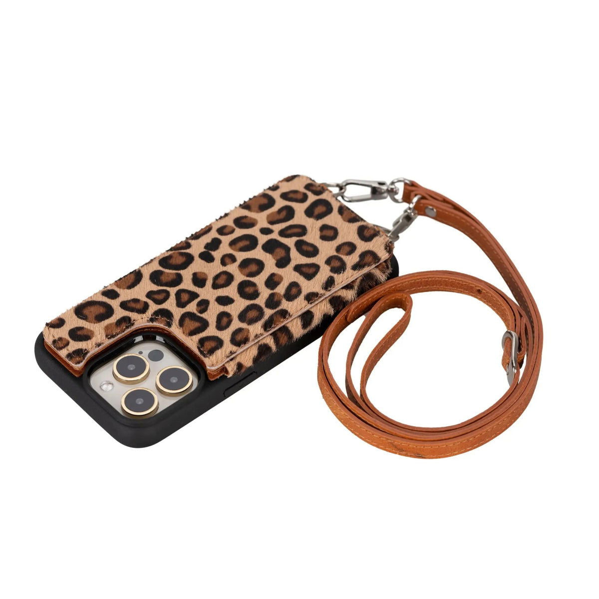 Bayelon iPhone 15 Pro Max Crossbody Case - Leather Case