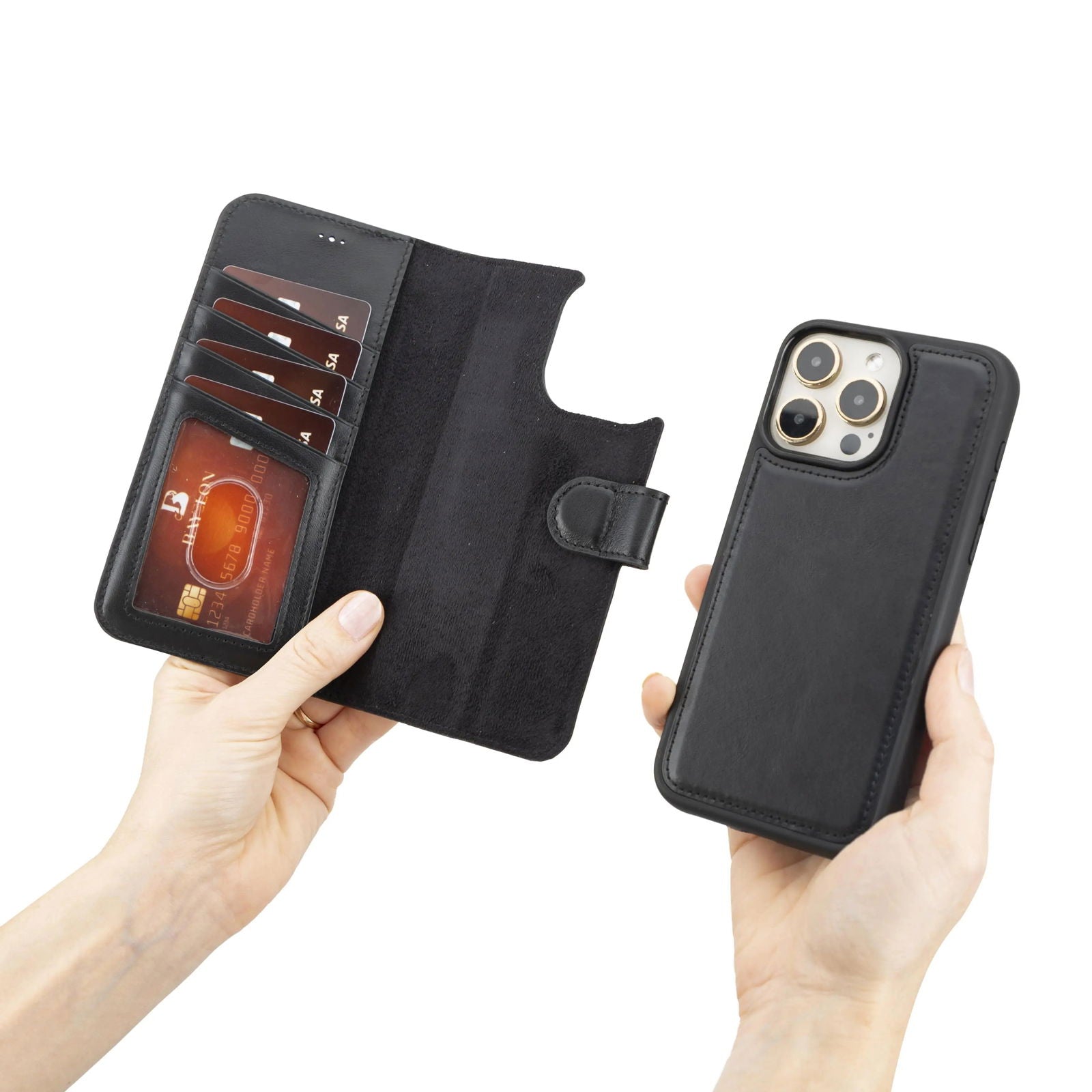 Bayelon iPhone 15 Pro Max Detachable Wallet Case