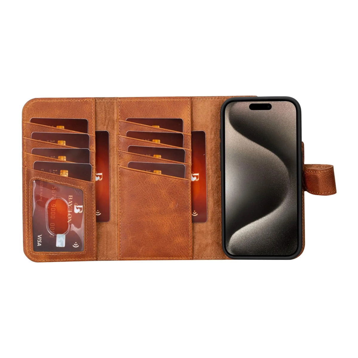 Bayelon iPhone 15 Pro Max Trifold Wallet Case