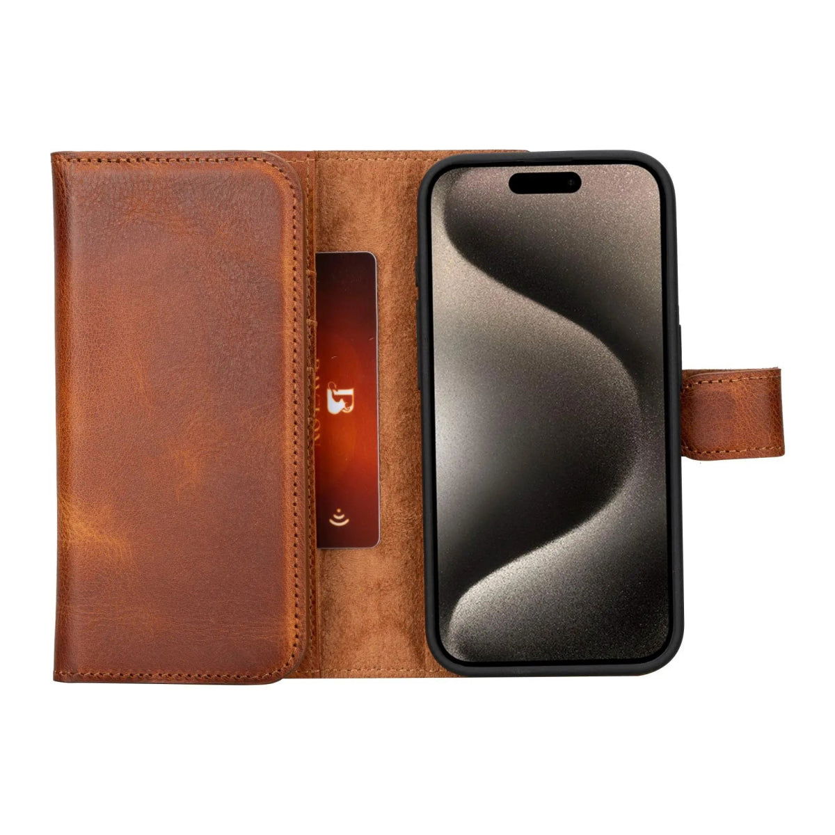 Bayelon iPhone 15 Pro Max Trifold Wallet Case