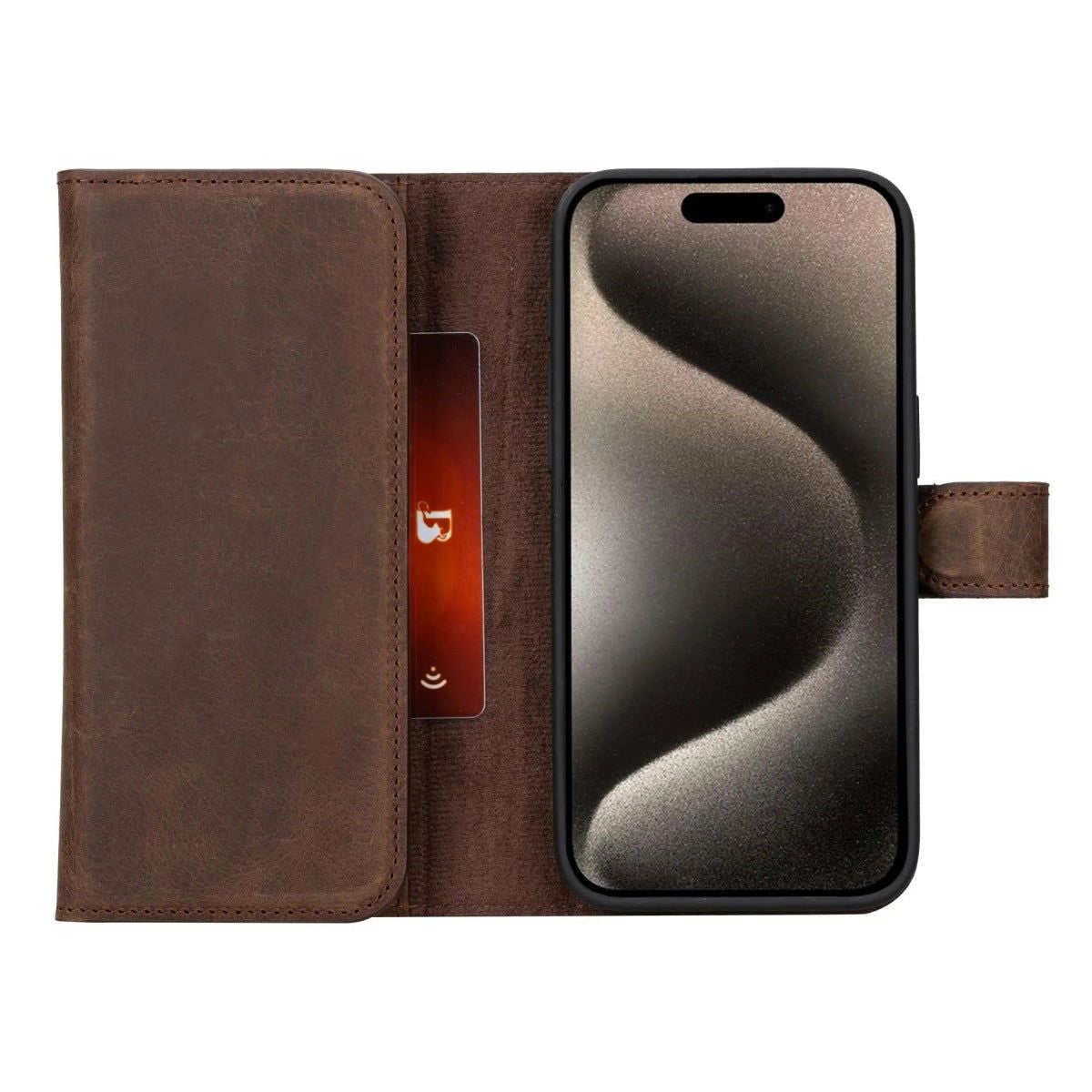Bayelon iPhone 15 Pro Max Trifold Wallet Case