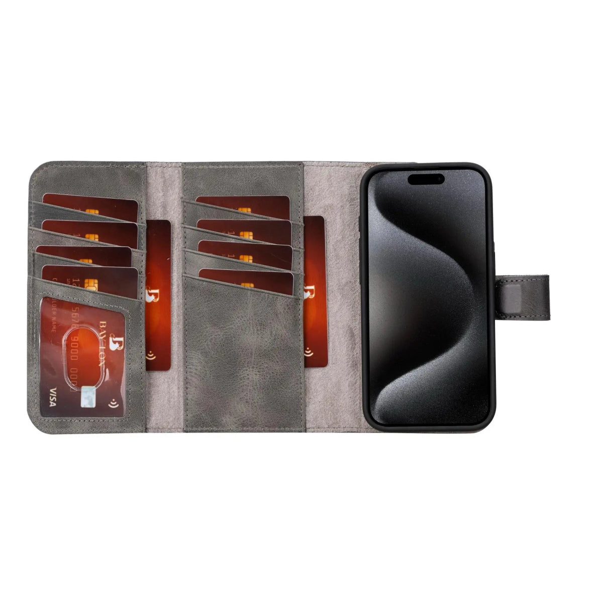 Bayelon iPhone 15 Pro Max Trifold Wallet Case