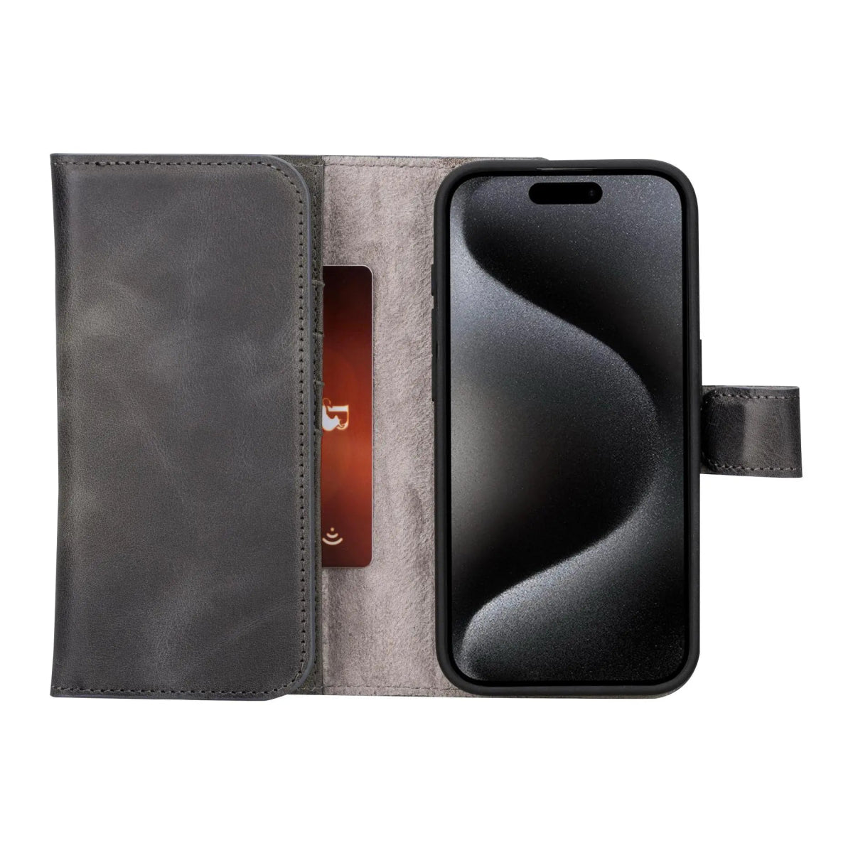 Bayelon iPhone 15 Pro Max Trifold Wallet Case