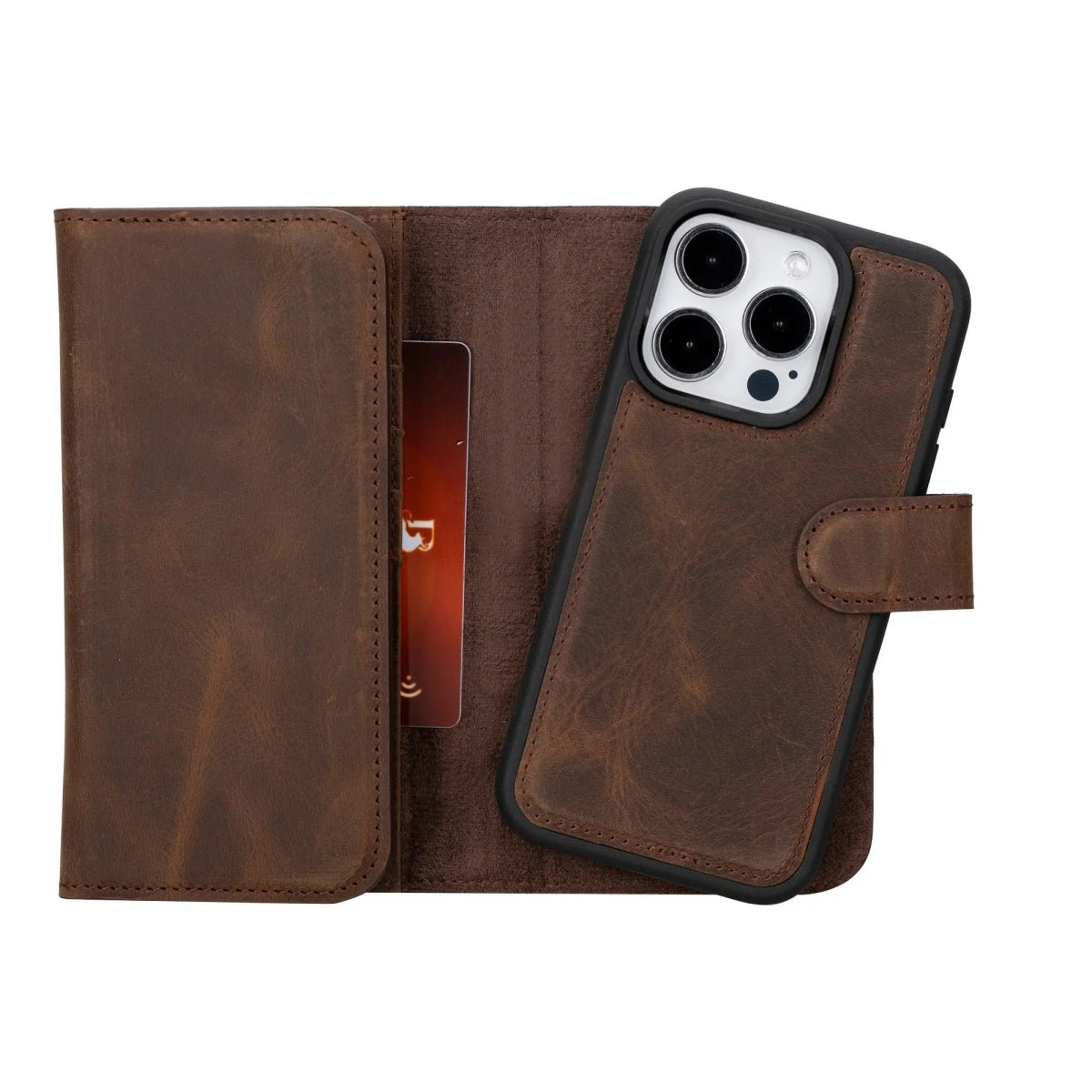 Bayelon iPhone 15 Pro Trifold Wallet Case
