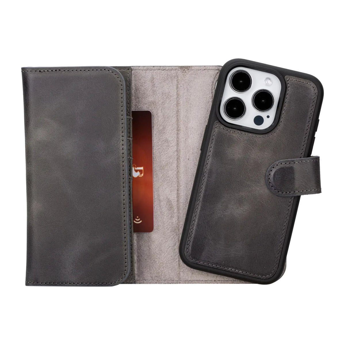 Bayelon iPhone 15 Pro Trifold Wallet Case