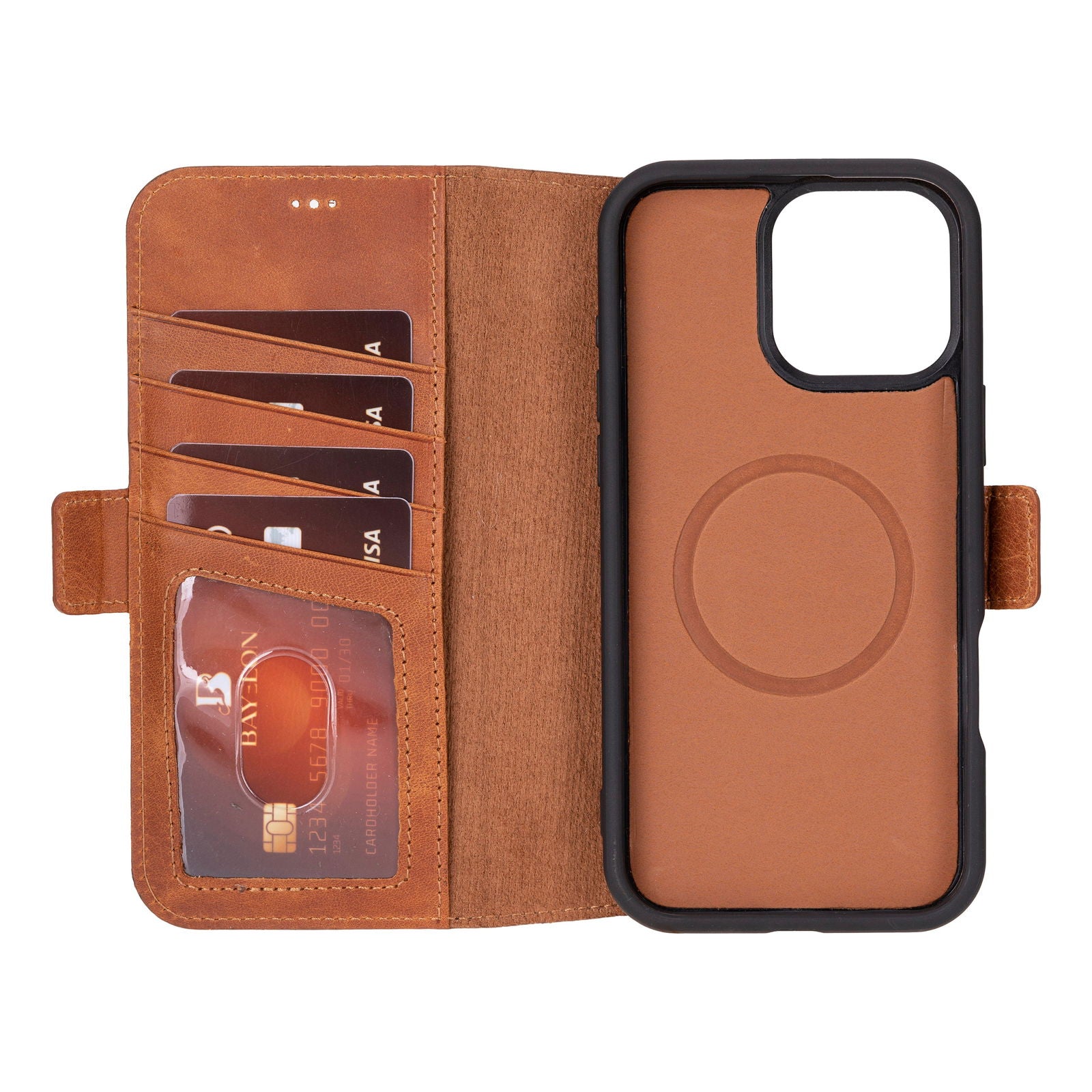 Bayelon iPhone 16 Pro Flip Cover Wallet Case