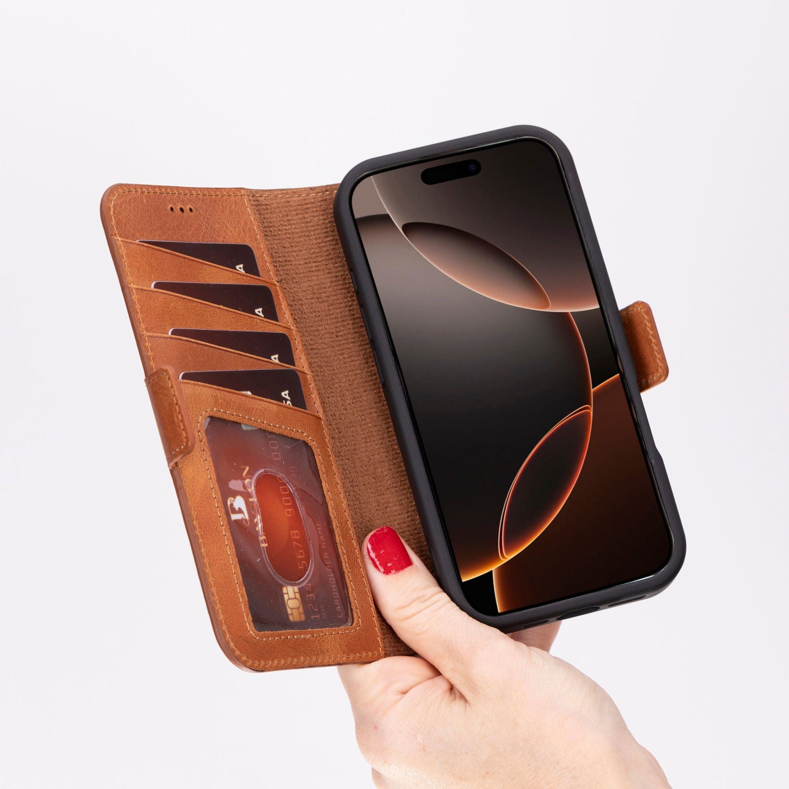 Bayelon iPhone 16 Pro Flip Cover Wallet Case