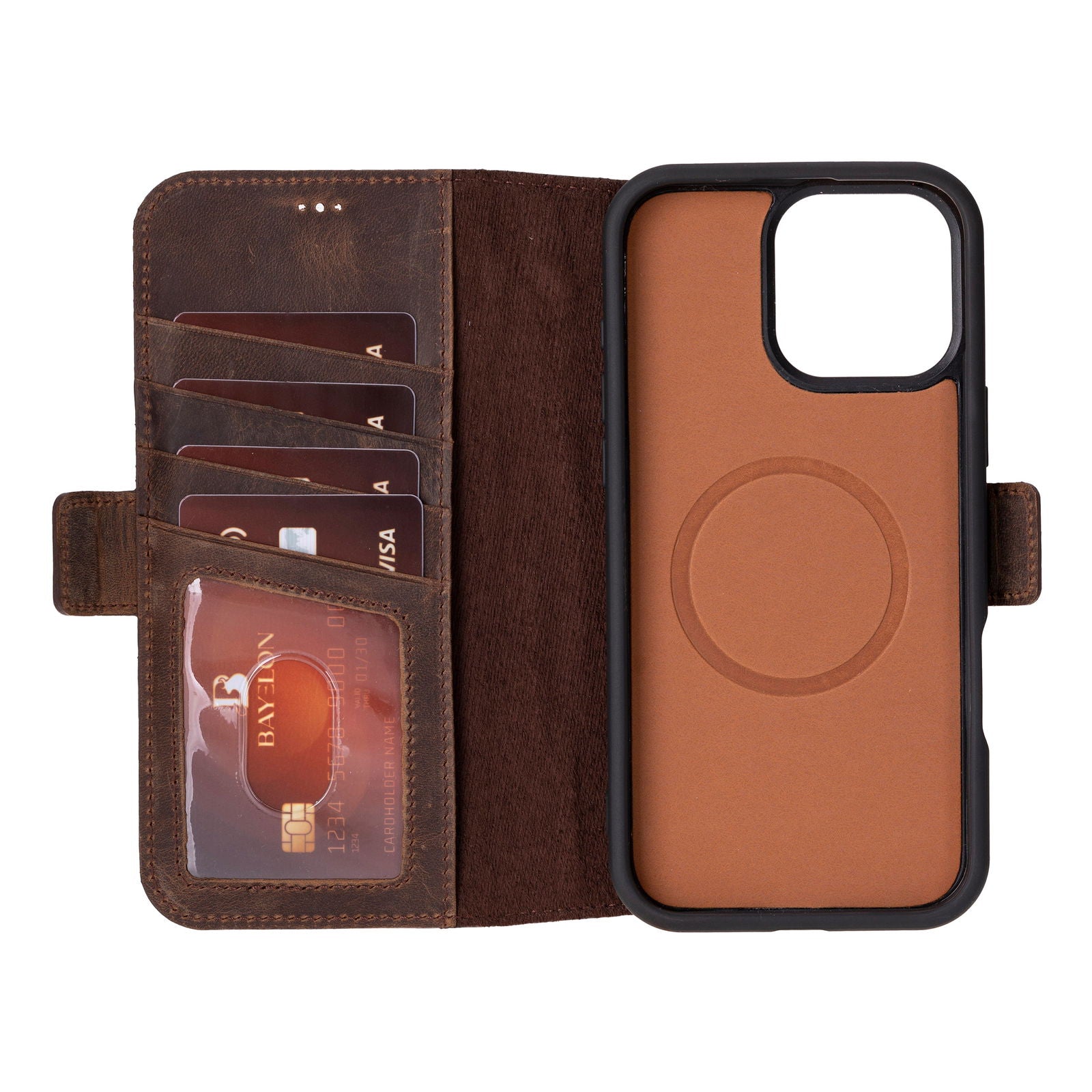 Bayelon iPhone 16 Pro Flip Cover Wallet Case