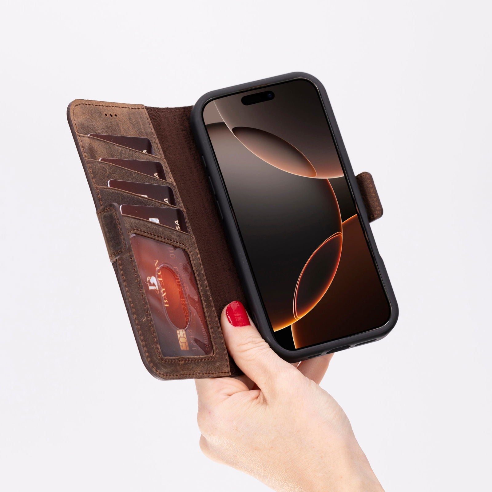 Bayelon iPhone 16 Pro Flip Cover Wallet Case