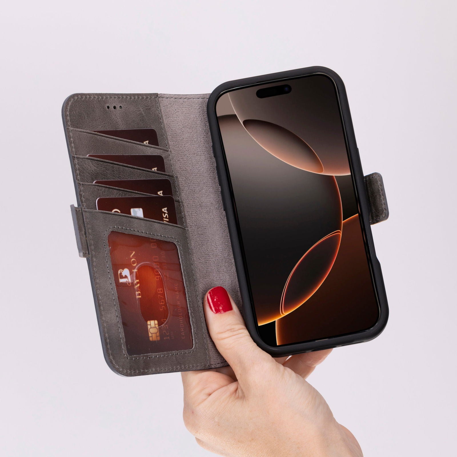 Bayelon iPhone 16 Pro Flip Cover Wallet Case