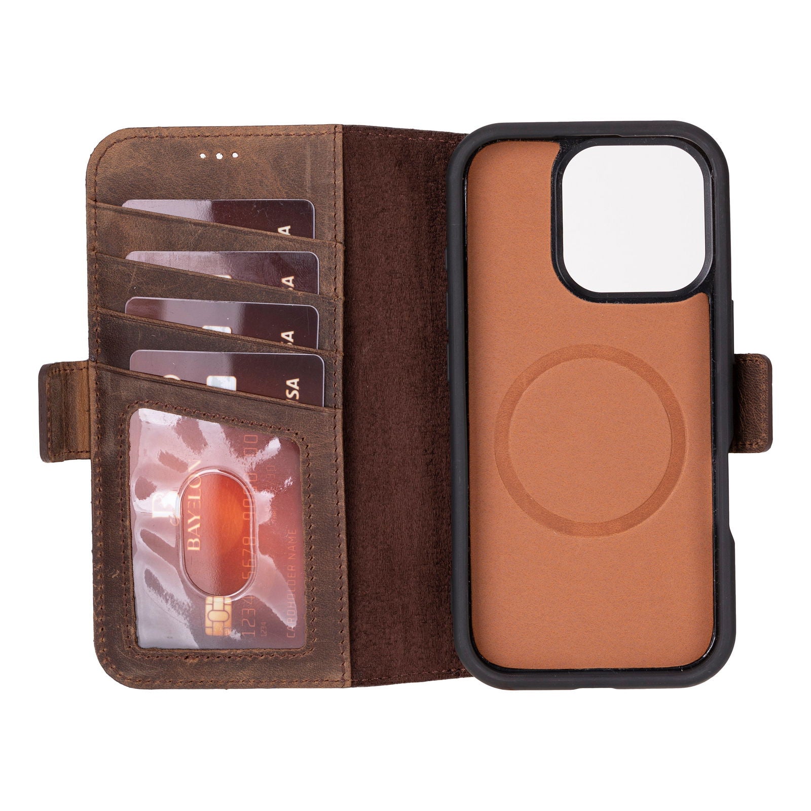 Bayelon iPhone 16 Pro Max Flip Cover Wallet Case