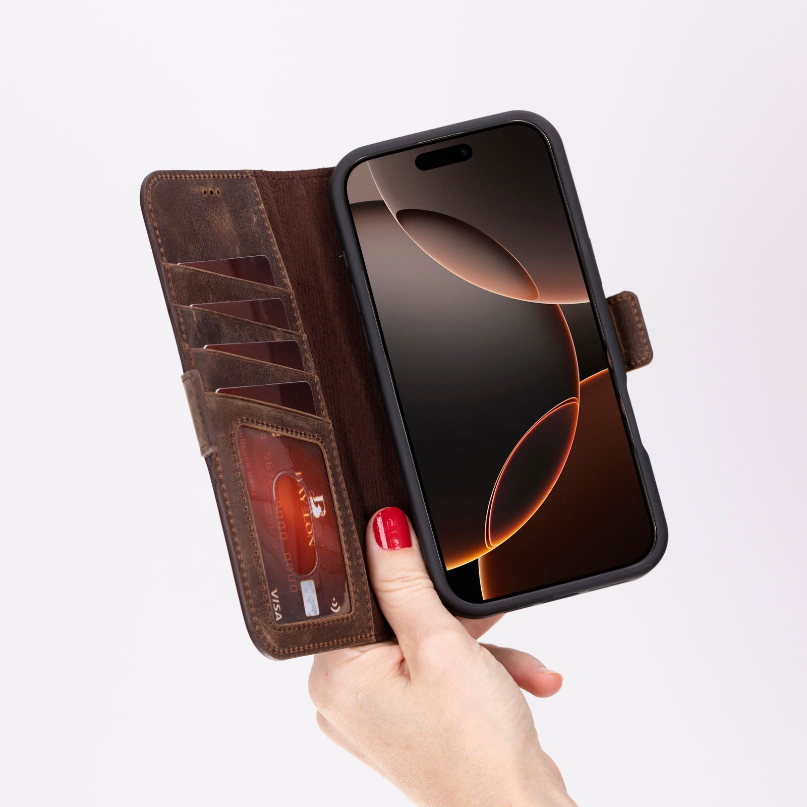 Bayelon iPhone 16 Pro Max Flip Cover Wallet Case