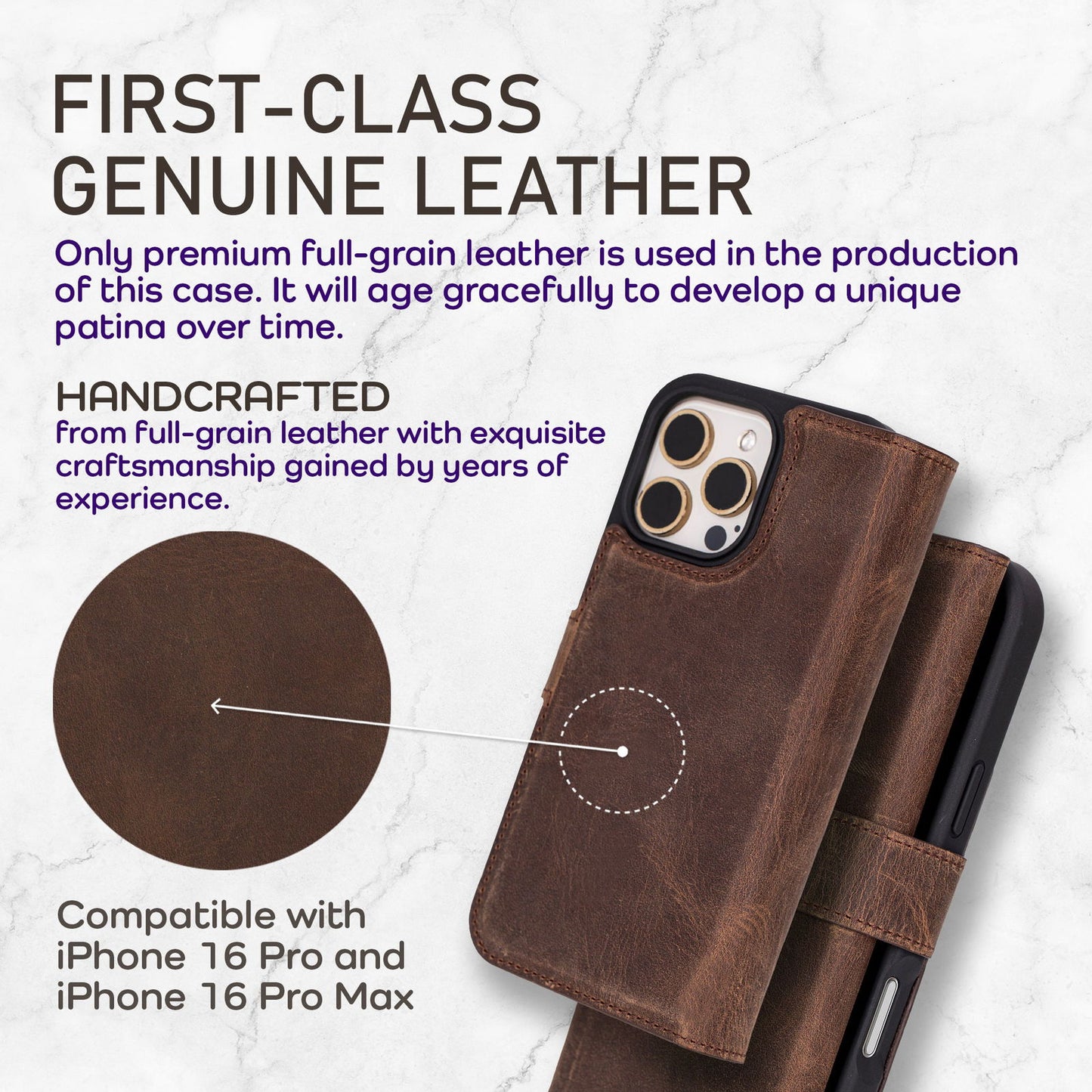 Bayelon iPhone 16 Pro Max Trifold Wallet Case