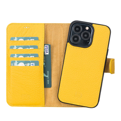 Bouletta Delfi, Magic Leather iPhone 13 Pro Detachable Wallet Case Yellow