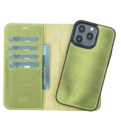 Bouletta Delfi, Magic Leather iPhone 13 Pro Detachable Wallet Case Olive