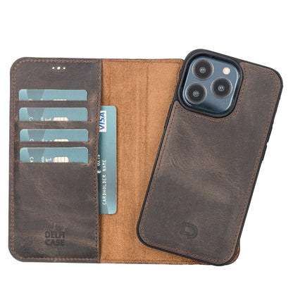 Bouletta Delfi, Magic Leather iPhone 13 Pro Detachable Wallet Case Mocha