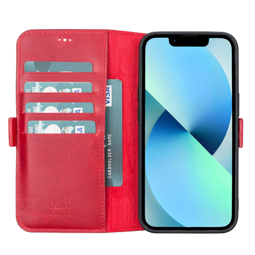 Bouletta Delfi, TD Wallet iPhone 13 Leather Wallet Case Red