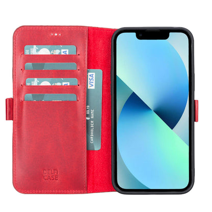 UnBranded Delfi, TD Wallet iPhone 13 Pro Max Leather Wallet Case Red