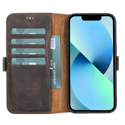 Bouletta Delfi, TD Wallet iPhone 13 Leather Wallet Case Mocha