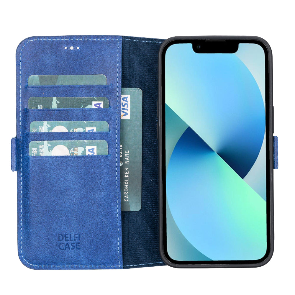 Bouletta Delfi, TD Wallet iPhone 13 Leather Wallet Case Navy