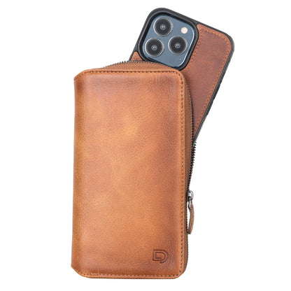 UnBranded Delfi, Trina iPhone 13 Pro Leather Detachable and Zipper Wallet Case