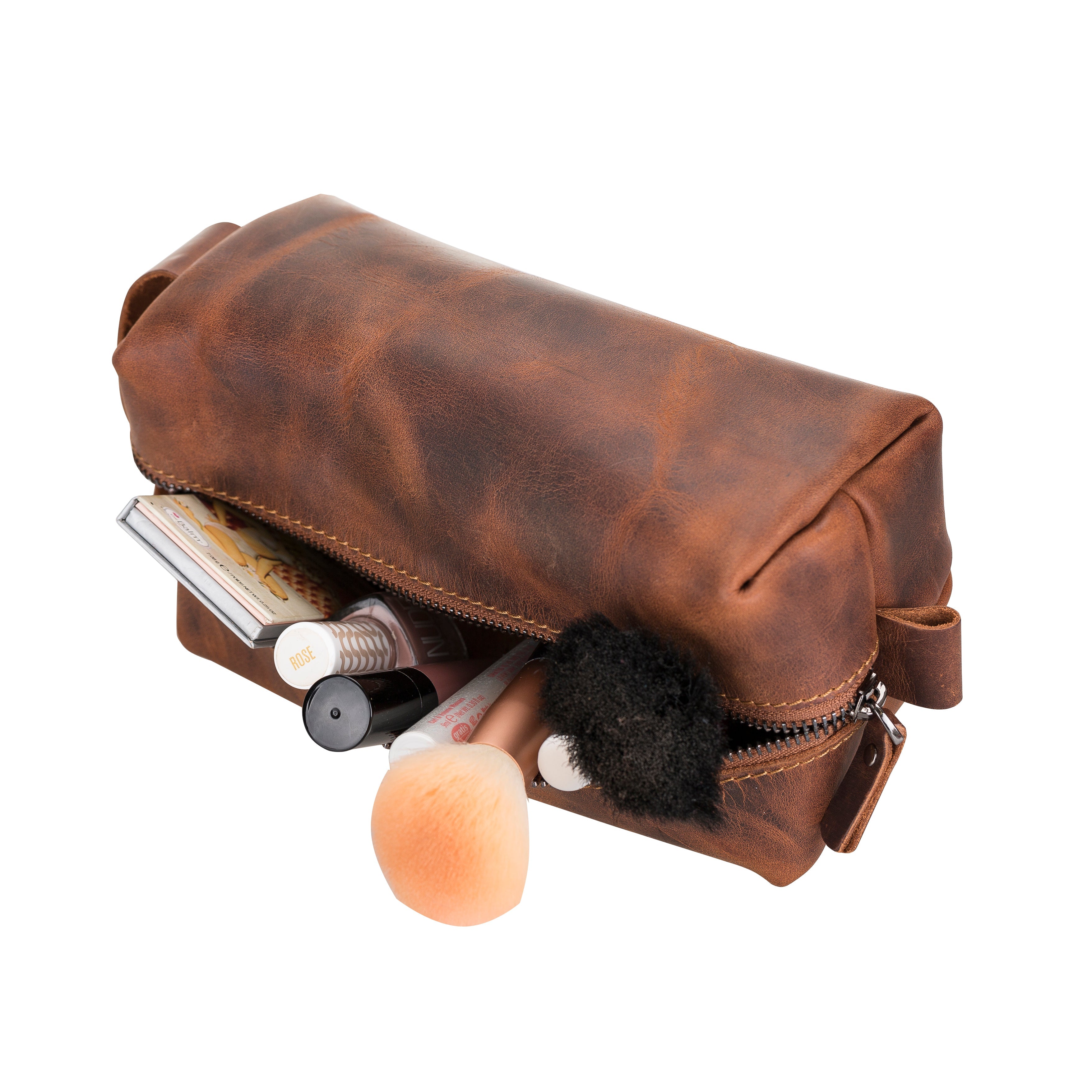 Bayelon Eve Leather Dopp Kit - Medium Size Peru