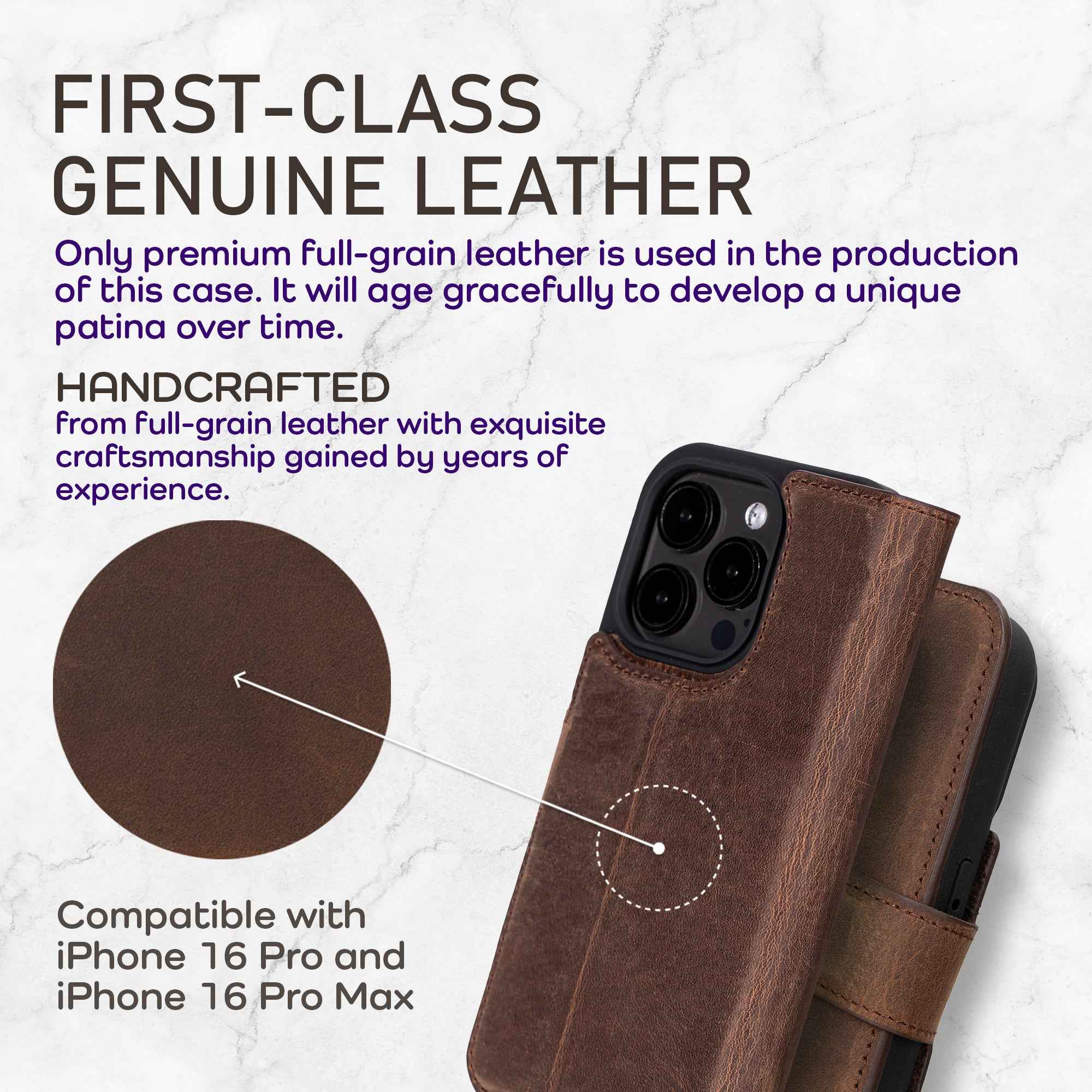 Bayelon iPhone 17 Pro Detachable Wallet Case