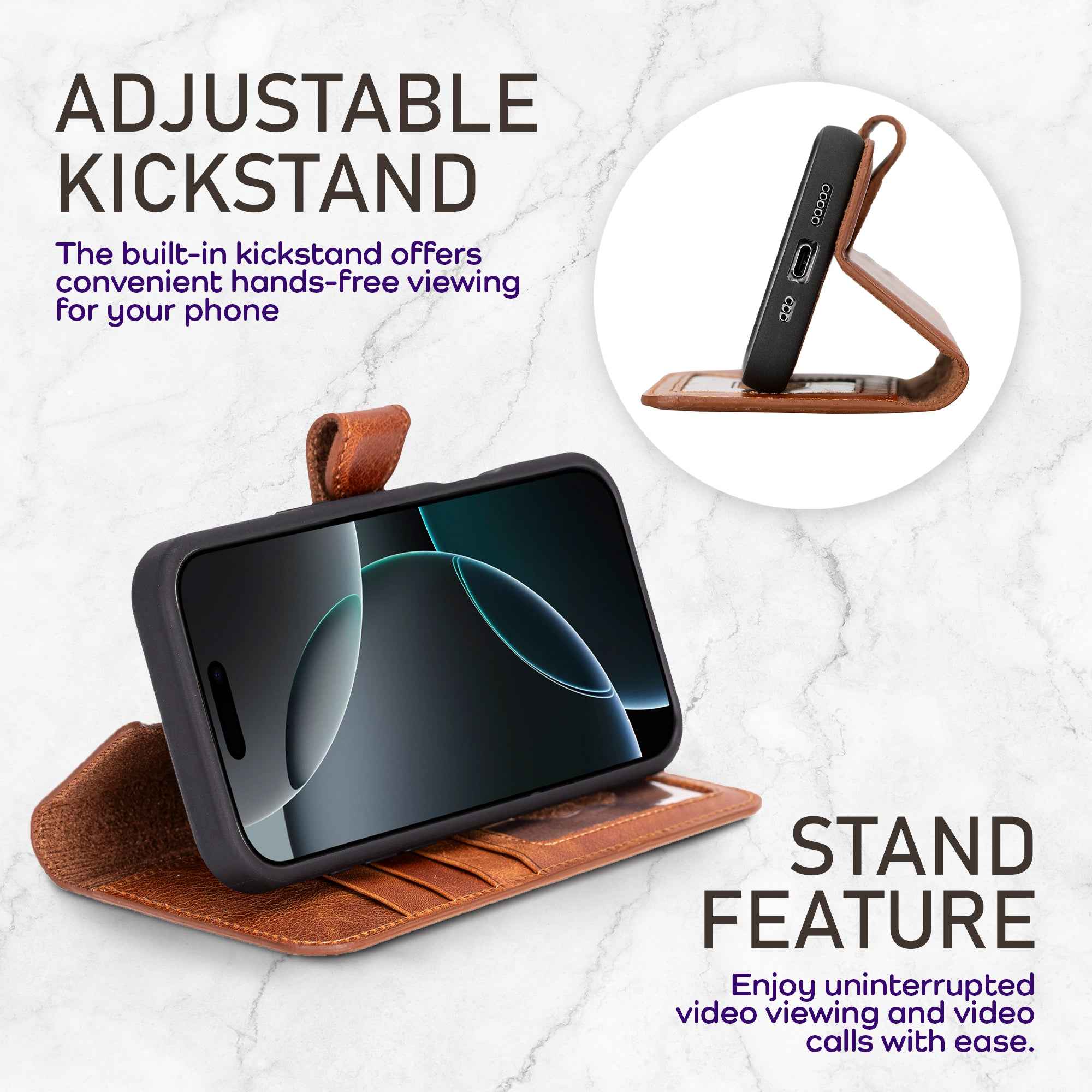 Bayelon iPhone 16 Pro Max Detachable Wallet Case