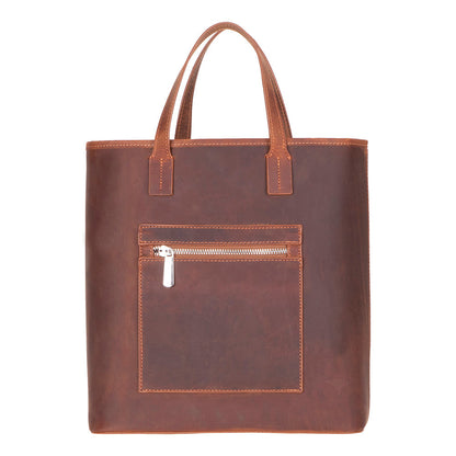 UnBranded Valetto Leather Tote Bag Terracotta
