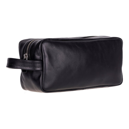UnBranded Biel Leather Dopp Kit Black