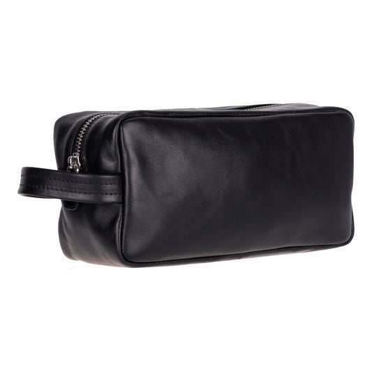 UnBranded Biel Leather Dopp Kit Black