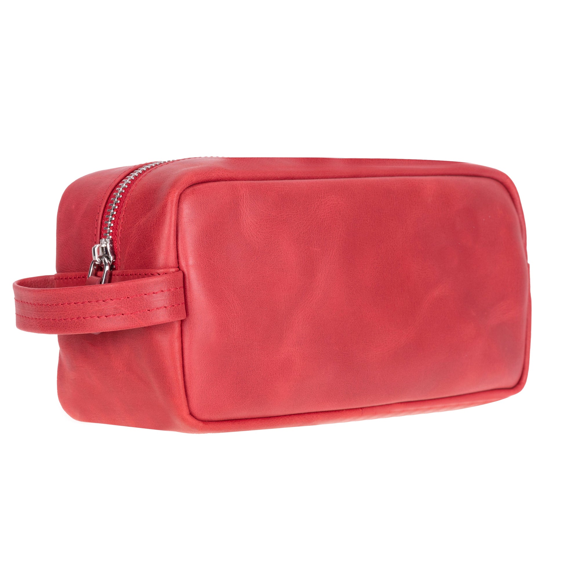 UnBranded Biel Leather Dopp Kit Red