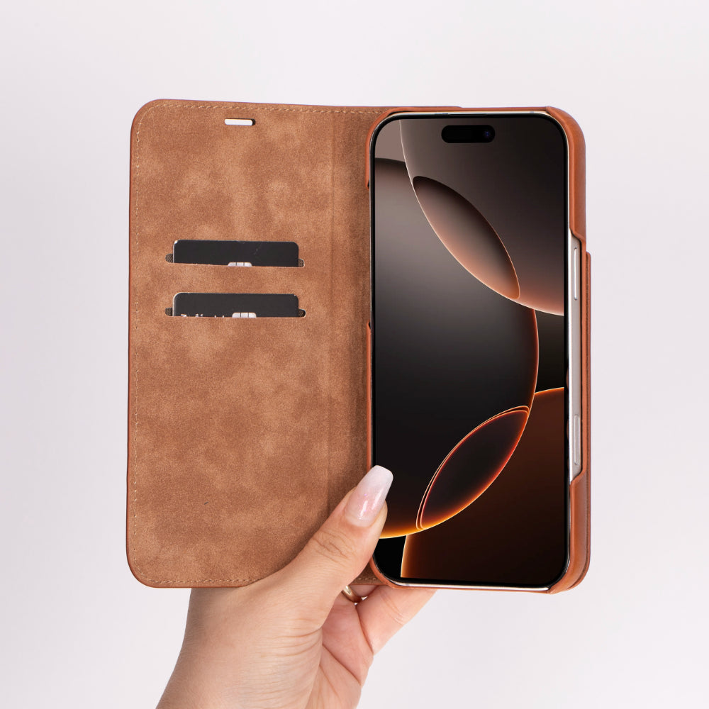 Bouletta Sonat Leather Folio Case for iPhone 16 Pro